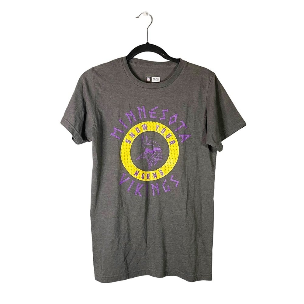 NFL Team Apparel Minnesota Vikings Short Sleeve Casual Fitted T Shirt Size Small - Picture 1 of 5